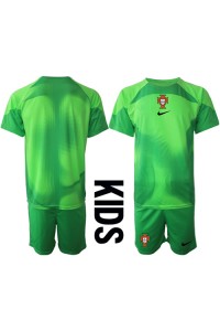 Fotbalové Dres Portugalsko Brankářské Dětské Domácí Oblečení MS 2022 Krátký Rukáv (+ trenýrky)